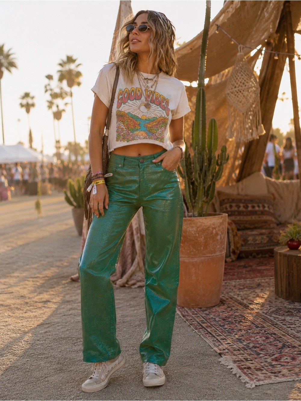 4th & Reckless Green Faux Leather Pants Women’s Petite Medium NWT Coated Pants
